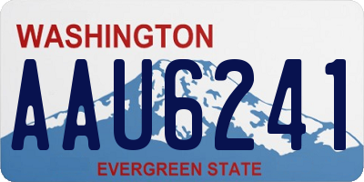 WA license plate AAU6241