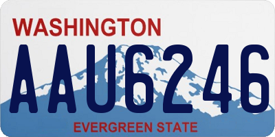 WA license plate AAU6246