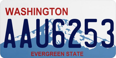 WA license plate AAU6253