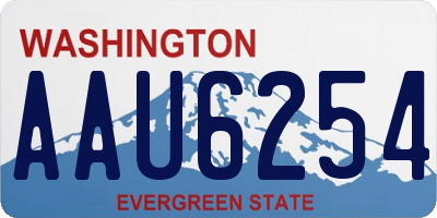 WA license plate AAU6254
