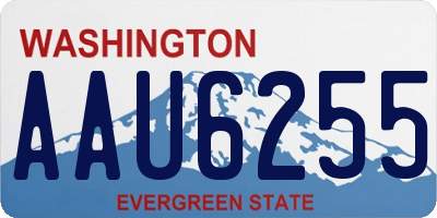 WA license plate AAU6255