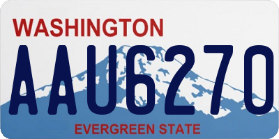 WA license plate AAU6270