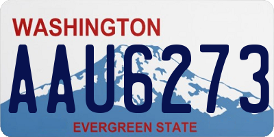 WA license plate AAU6273