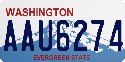 WA license plate AAU6274