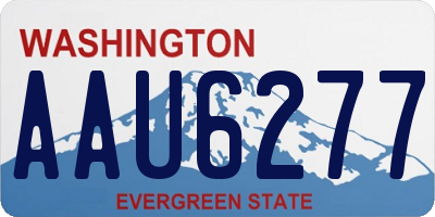 WA license plate AAU6277