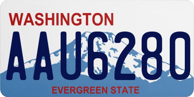 WA license plate AAU6280