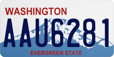 WA license plate AAU6281