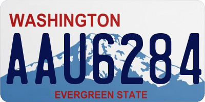WA license plate AAU6284