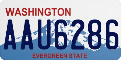 WA license plate AAU6286
