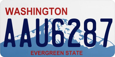 WA license plate AAU6287
