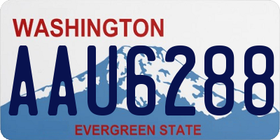 WA license plate AAU6288