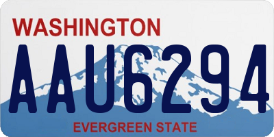WA license plate AAU6294