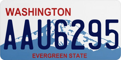 WA license plate AAU6295