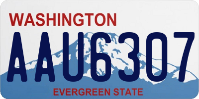 WA license plate AAU6307