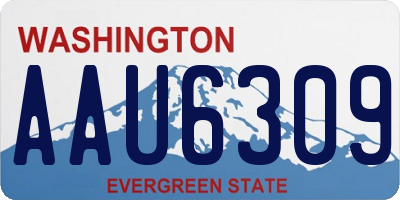 WA license plate AAU6309