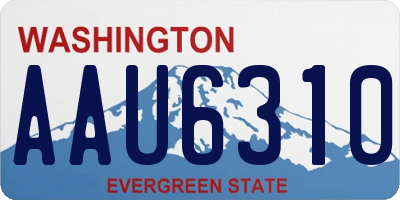 WA license plate AAU6310