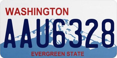 WA license plate AAU6328