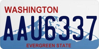 WA license plate AAU6337