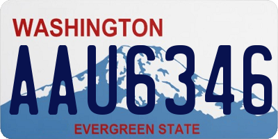 WA license plate AAU6346