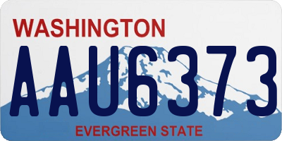 WA license plate AAU6373