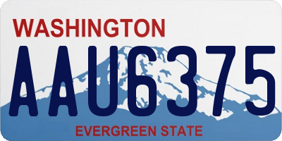 WA license plate AAU6375