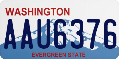 WA license plate AAU6376
