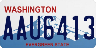WA license plate AAU6413