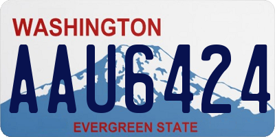 WA license plate AAU6424