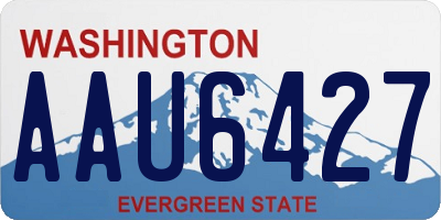 WA license plate AAU6427