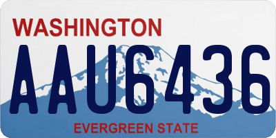 WA license plate AAU6436