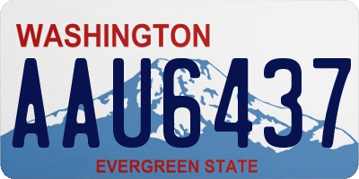 WA license plate AAU6437