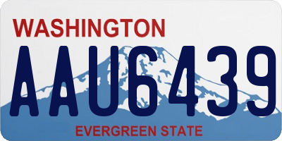 WA license plate AAU6439