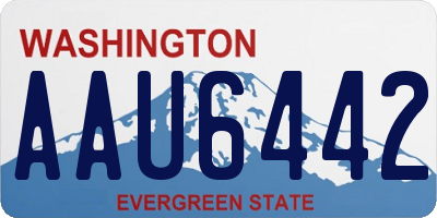 WA license plate AAU6442
