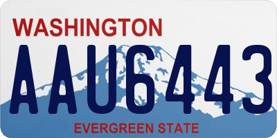 WA license plate AAU6443