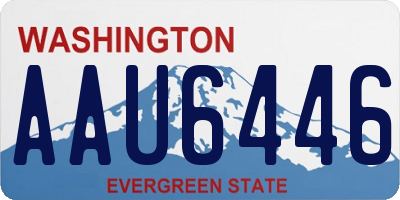 WA license plate AAU6446