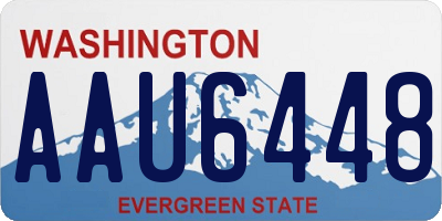 WA license plate AAU6448
