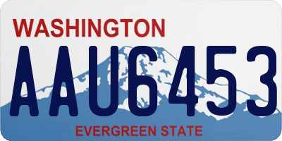 WA license plate AAU6453