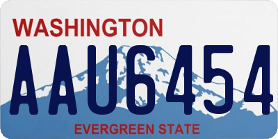 WA license plate AAU6454