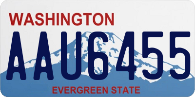 WA license plate AAU6455