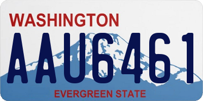 WA license plate AAU6461