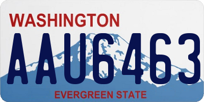 WA license plate AAU6463