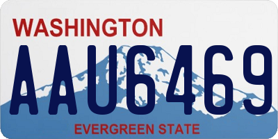WA license plate AAU6469