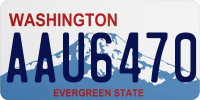 WA license plate AAU6470