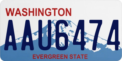 WA license plate AAU6474