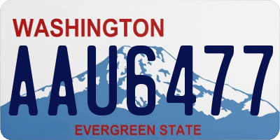WA license plate AAU6477