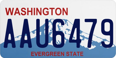 WA license plate AAU6479