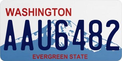 WA license plate AAU6482