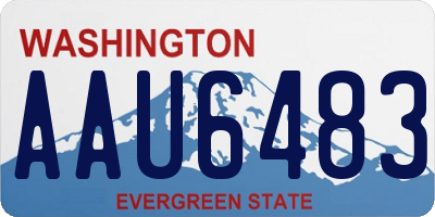 WA license plate AAU6483