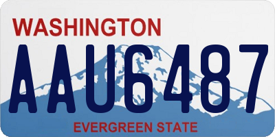 WA license plate AAU6487