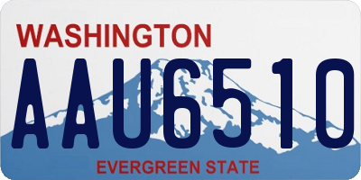 WA license plate AAU6510